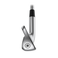 A close-up of the Ping PING G440 Irons Set (5-PW+UW) club head, viewed from the side with a screw near its base and a smooth, reflective surface, attached to a shaft against a plain white background.
