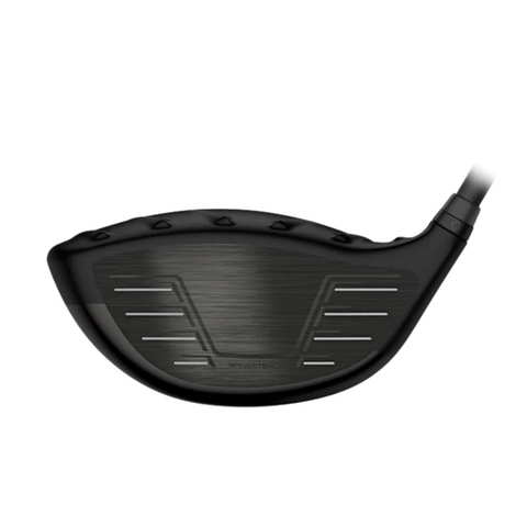 Close-up of the Ping G440 LST Driver head, highlighting its matte face with horizontal grooves.