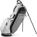 PING Hoofer 231 Stand Golf Bag in Grey/Platinum/Black with stand extended