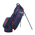 The PING Hoofer 231 Stand Bag | Mosaic by Ping features a vibrant dot pattern and sturdy black legs—a lightweight, colorful golf bag designed to add flair and function to your game.