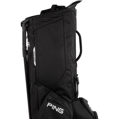 PING Hoofer 231 Stand Golf Bag in Black, rear detail