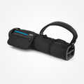 PING Moonlite Black pencil carry bag with blue zip accent and patterned single shoulder strap