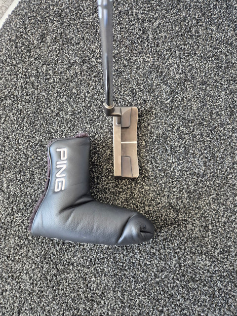 Used left-handed PING Sigma G Kinloch CB putter with included PING headcover