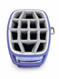 PING Traverse 244 cart golf bag in Galactic Lilac, top view showing 14-way divider on a white background
