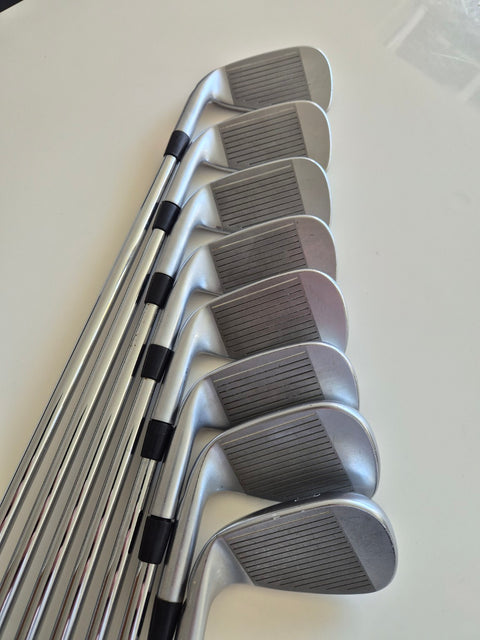 Actual faces and grooves of used PING i210 4-PW plus UW irons in good condition