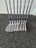 Face angle view of the right-handed used PING i210 eight-club set