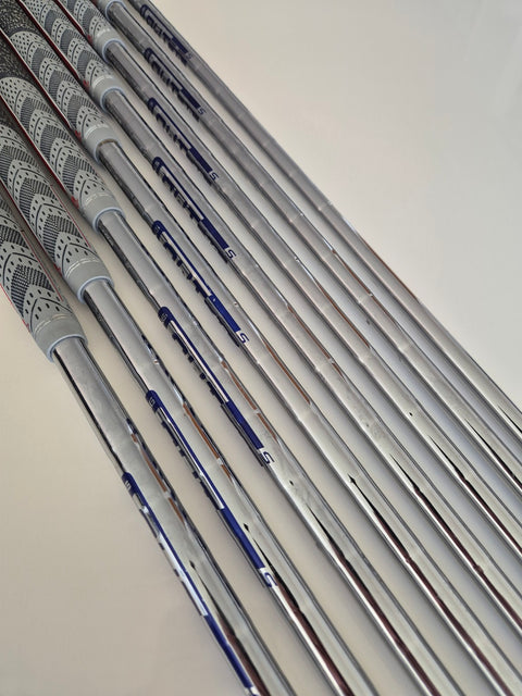 PING AWT 2.0 stiff flex steel shaft labels on the used i210 iron set
