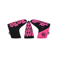 Three PRG Originals 2025 Girl Power Blade Putter Headcovers are shown side by side, each with bold pink “GRL PWR” lettering and vibrant pink details—a stylish addition to your PRG putter headcover collection.