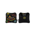 The PRG Originals 2025 Neon Vegas Mallet Putter Headcover by PRG features black durable leatherette with neon Las Vegas-themed embroidery—signs, dice, chips, and “Welcome to Fabulous Las Vegas Nevada”—plus a magnetic closure.