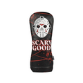 The PRG Originals 2025 Scary Good Driver Headcover by PRG is a black leatherette cover with a white hockey mask, red eyes, blood splatter, and SCARY GOOD in bold red and white letters for a striking, menacing look.