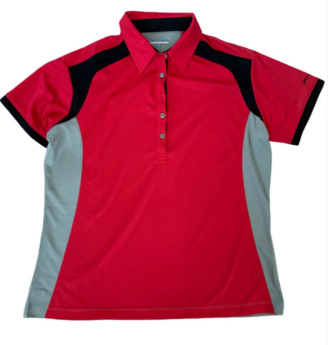 Pin High Charla Ladies Polo Watermelon Grey Mirage Black S