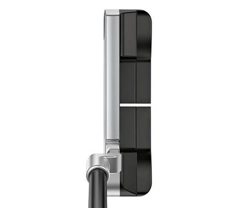 Top view of Ping Anser Left Hand Putter, showcasing the sleek black and silver design with precise line alignment aid.