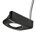 Bottom view of the Ping Tyne G putter, showcasing its black finish with 'PING' and 'Tyne G' branding, featuring a circular cutout and 3 precise white alignment lines designed for enhanced stability and control.