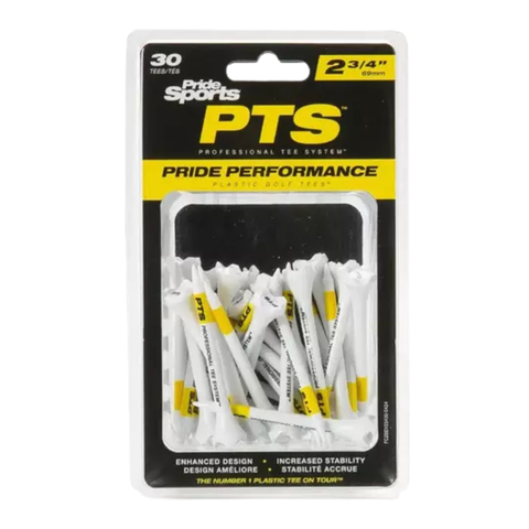 Pride Evolution Golf Tee – Yellow 2 3/4" – 30 Pack
