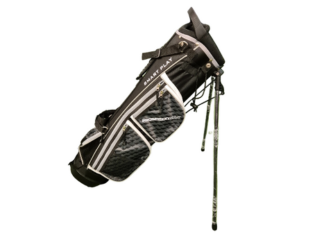 Prosimmon Smartplay Golf Stand Bag in Black/Silver/White with stand extended