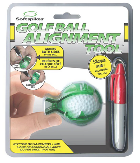 Packet with the oft Spikes Golf Ball Alignment tool enclosed