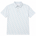 Sporte Leisure men's chevron-print golf polo in white