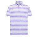 Sporte Leisure Men's Dri-Sporte short sleeve golf polo in a graduated lavender and white stripe