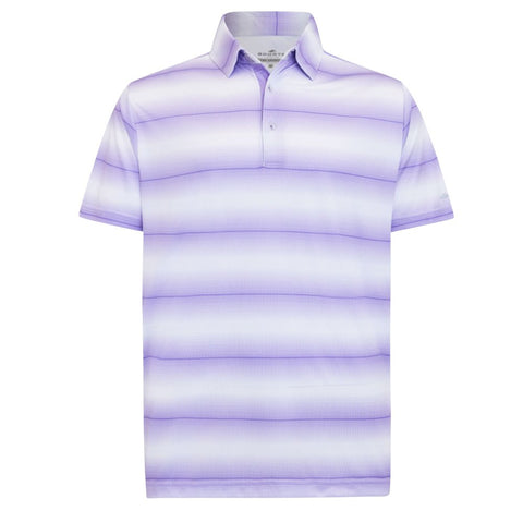 Sporte Leisure Men's Dri-Sporte short sleeve golf polo in a graduated lavender and white stripe