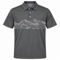 Sporte Leisure men's geometric-band golf polo in charcoal