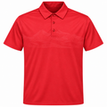 Sporte Leisure men's geometric-band golf polo in red