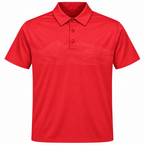 Sporte Leisure men's geometric-band golf polo in red