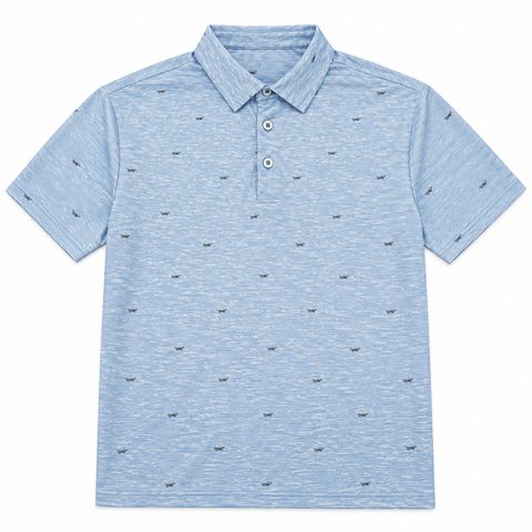 Sporte Leisure men's logo-print golf polo in Allure - front view