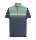 Sporte Leisure Midline Men's Golf Polo in Blue Multi - geometric print detail