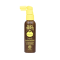 A 59ml brown Sun Bum Scalp & Hair Mist SPF 30 Sunscreen Spray bottle with a yellow nozzle and cap, featuring the Sun Bum cartoon monkey logo on the front.