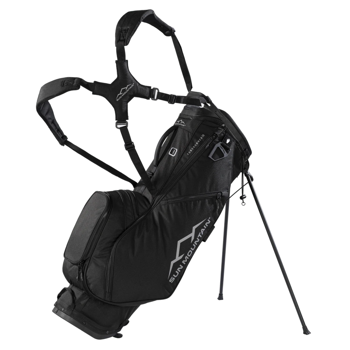 Sun Mountain Forerunner Stand Bag Black | Easy Carry & Smart Storage