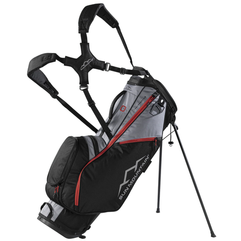 Sun Mountain Forerunner Stand Bag | Black/Nickel/Red
