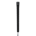 A close-up of the SuperStroke REVL Comfort Club Grip in black, featuring an ultra-soft, textured spiral pattern and SuperStroke branding at the top. The lower club shaft is partially visible.