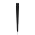 A close-up of the Superstroke REVL Player Club Grip in black, showcasing its all-weather golf handle against a white background.