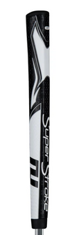 The SuperStroke Zenergy 1.0 PT Putter Grip by Superstroke features bold black and white graphics with the brand logo, offering a slim design engineered for tour-proven performance.