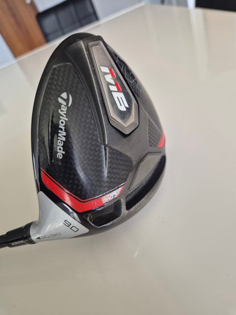 Used TaylorMade M6 9 degree driver angled sole view