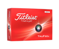 A red box of Titleist 2024 TruFeel Golf Balls | White, featuring the Titleist logo and TruFeel branding—engineered by Titleist for all-round performance and an ultra-soft feel.