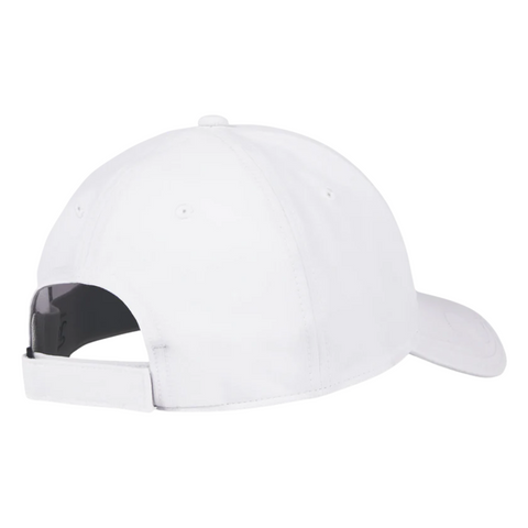 The Titleist 2025 Players Performance Ball Marker Cap, shown from the back, features an adjustable strap, curved brim, and magnetic ball marker—an ideal addition to any golf cap collection.