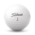 A Titleist 2025 Pro V1 Performance Alignment Golf Ball, white with the brand and number 1 printed, is shown on a plain white background.