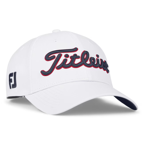 Titleist 2025 Tour Performance Golf Cap | White/Navy/Red