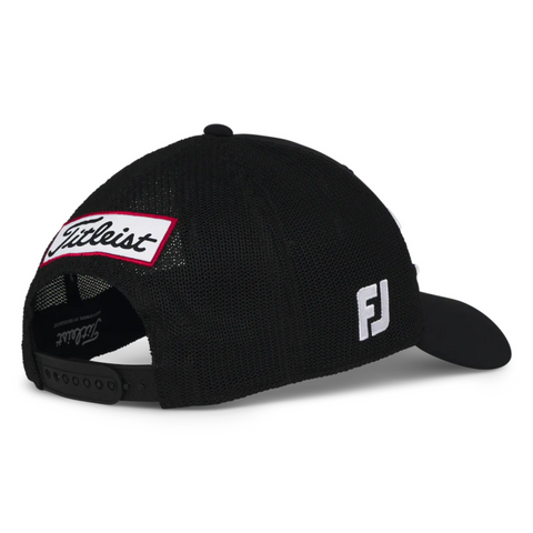 Back view of the Titleist Black and white Titleist Mesh Cap