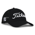 Front of the Titleist Black and white mesh cap
