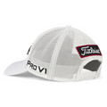 Back view of the White and Black Titleist Mesh Cap