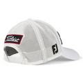 Back of the Titleist Mesh Cap Showing the Titleist logo on the back and FJ logo on the side