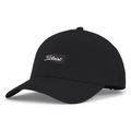 The Titleist 2025 Womens Charleston Breezer Cap in Black/White features a curved brim, lightweight mesh panels, and Titleist in white script on a black patch—ideal for stylish comfort on the course.