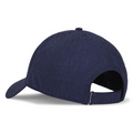 The Titleist 2025 Women's Charleston Breezer Cap in Heather Navy features ventilation holes for UV protection and an adjustable strap with a metal clasp—a stylish, comfortable choice for women golfers.