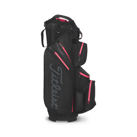 Titleist 2026 Cart 14 StaDry Cart Bag | Black/Candy/Pink