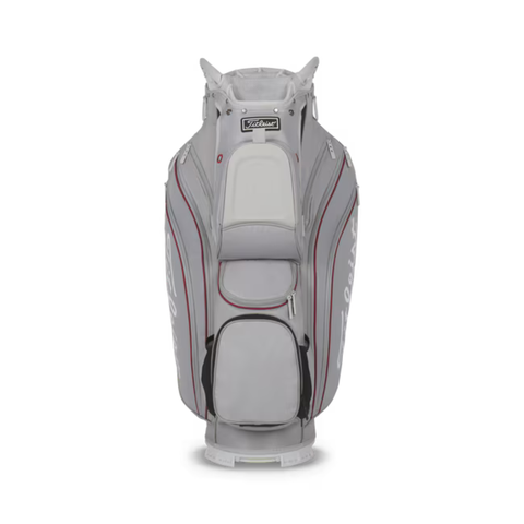 Titleist 2026 Cart 15 Golf Bag | Cool Gray/Crimson/White