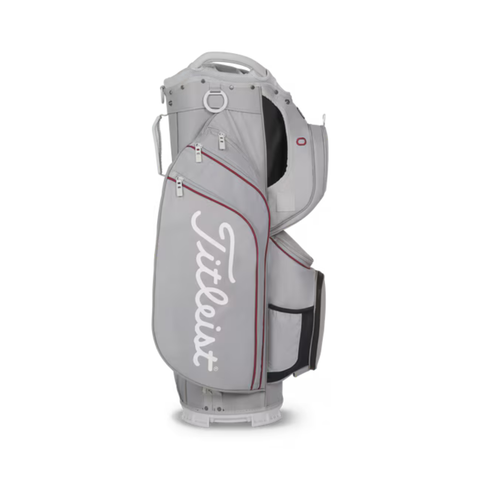 Titleist 2026 Cart 15 Golf Bag | Cool Gray/Crimson/White