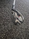Used Titleist 818 H1 27 degree hybrid sole and SureFit hosel detail