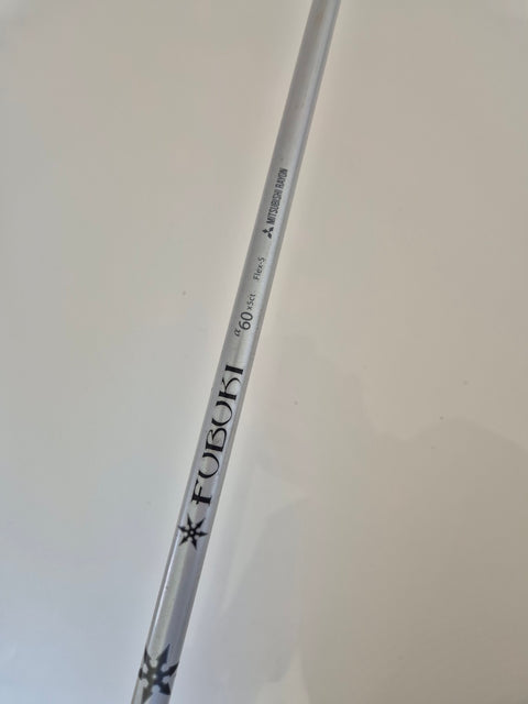 Mitsubishi Rayon Fubuki Alpha 60 x5ct Flex-S graphite shaft fitted at 3-wood length